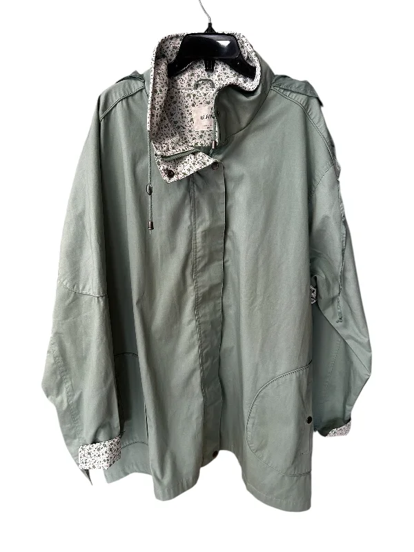 Jacket Windbreaker By Blair In Green, Size: 3x Wool Jacket Cashmere Jacket Tweed Jacket