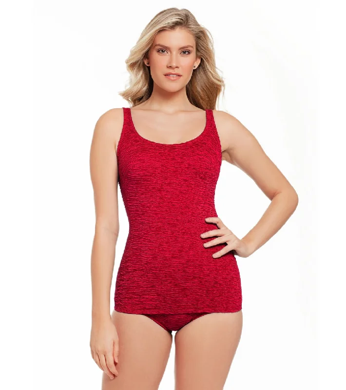 Women's Krinkle By Penbrooke Chlorine Resistant Scoop Neck Sheath Chlorine Resistant One Piece Swimsuit Red Sexy Swimwear Set Women's Krinkle By Penbrooke Chlorine Resistant Scoop Neck Sheath Chlorine Resistant One Piece Swimsuit Red Sexy Swimwear Set