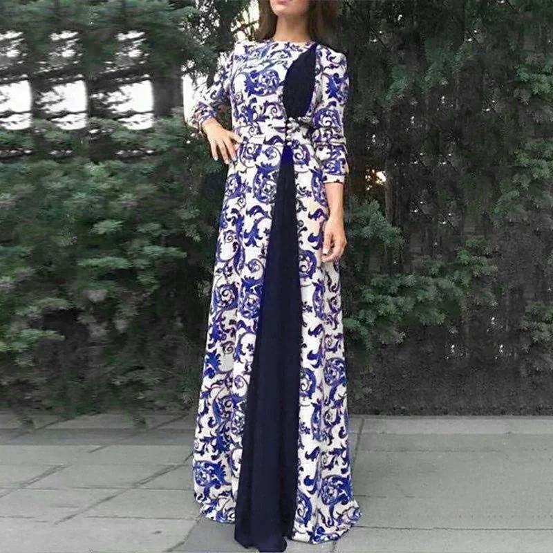 Fashion Women Long Sleeve Muslim Islam Long Maxi Dress Robe Fashionable Maxi Dress with Fringe Fashion Women Long Sleeve Muslim Islam Long Maxi Dress Robe Fashionable Maxi Dress with Fringe