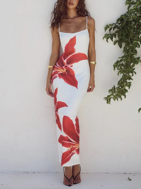 Unforgettable Abstract Floral Charming Print Maxi Dress Trendy Maxi Dress with Straps Unforgettable Abstract Floral Charming Print Maxi Dress Trendy Maxi Dress with Straps