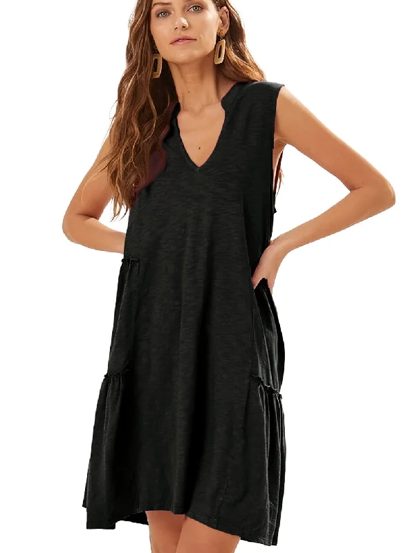 Bohemian Mini Dress Comfortable One-Shoulder Mini Dress