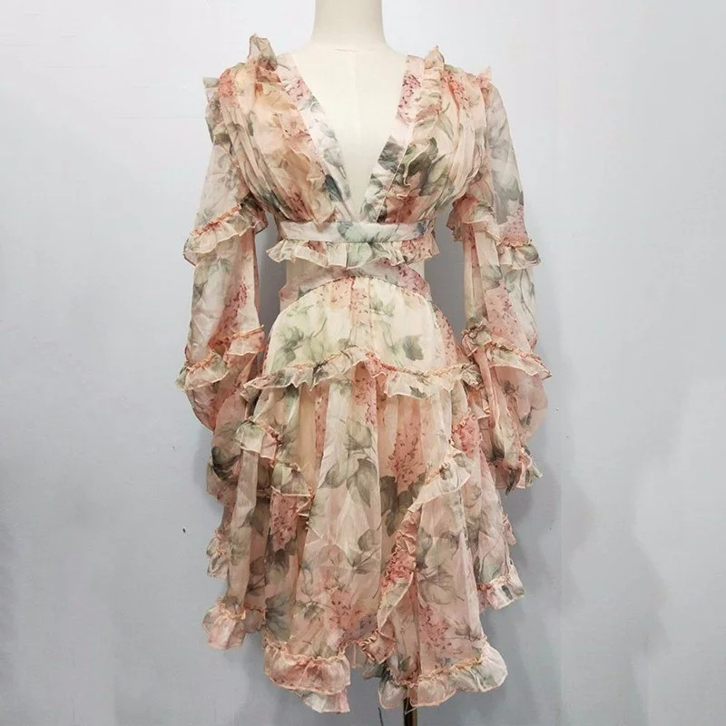 Sexy Print Dress Female Chiffon V Neck Hollow Out Lantern Sleeve High Waist Mini Dresses Summer Fashion Sweet New Cozy Knit Mini Dress Sexy Print Dress Female Chiffon V Neck Hollow Out Lantern Sleeve High Waist Mini Dresses Summer Fashion Sweet New Cozy Knit Mini Dress