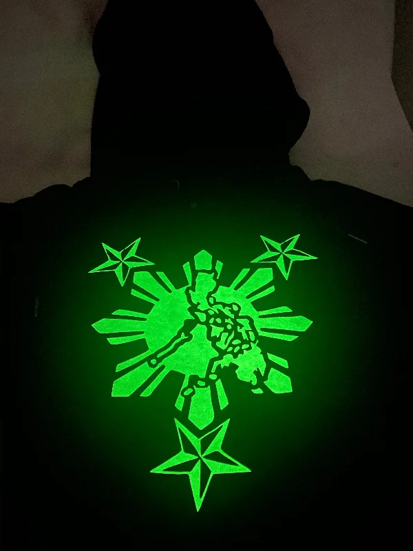 3 Stars and Sun KIDS Glow Hoodies Glow in the Dark Hoodie with Puffed Sleeves Voluminous Trendy 3 Stars and Sun KIDS Glow Hoodies Glow in the Dark Hoodie with Puffed Sleeves Voluminous Trendy