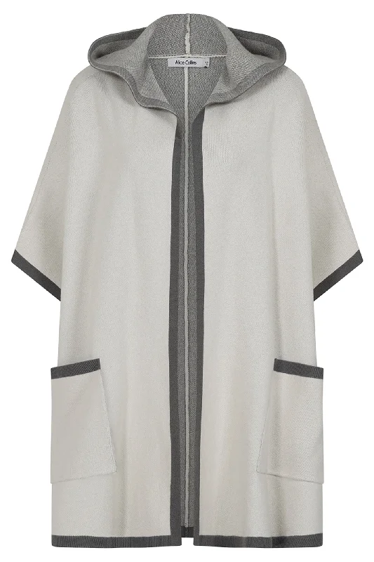 Alice Collins 033A237 Wild Oat Charcoal Poppy Oversize Jacket Boat Neck Shawl Collar Notched Collar Alice Collins 033A237 Wild Oat Charcoal Poppy Oversize Jacket Boat Neck Shawl Collar Notched Collar
