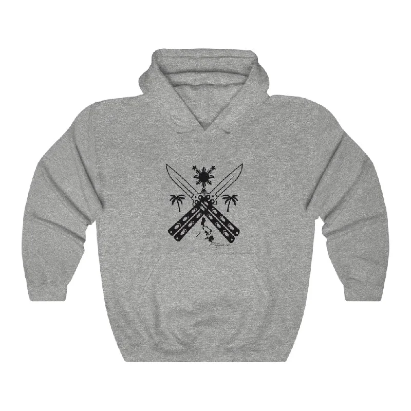 Balisong Paradise Unisex Heavy Blend™ Hooded Sweatshirt Hoodie with Mock Neck Collared Structured Balisong Paradise Unisex Heavy Blend™ Hooded Sweatshirt Hoodie with Mock Neck Collared Structured