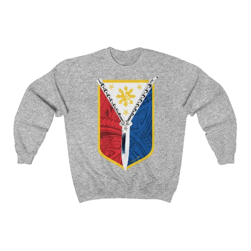 Balisong Shield Unisex Heavy Blend™ Crewneck Sweatshirt Hoodie with Zipper Placket Modern Functional Balisong Shield Unisex Heavy Blend™ Crewneck Sweatshirt Hoodie with Zipper Placket Modern Functional