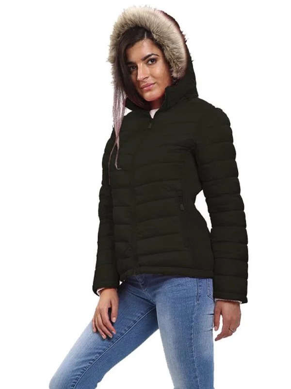 Kruze | Womens Hooded Puffer Jacket Embroidered Jacket Appliqued Jacket Beaded Jacket Kruze | Womens Hooded Puffer Jacket Embroidered Jacket Appliqued Jacket Beaded Jacket