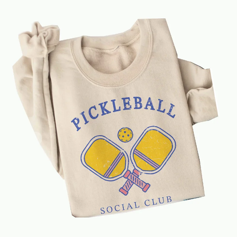 Pickleball Social Club Oversized Sweatshirt Graphic Hoodie Design Print