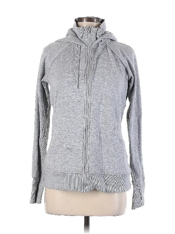 Zip Up Hoodie Hoodie with Applique Textured Unique