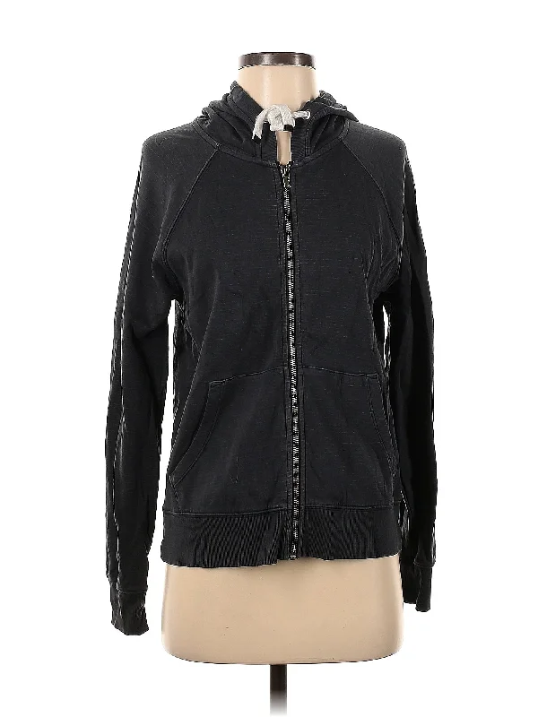 Zip Up Hoodie Hoodie with Elastic Waist Stretchable Comfortable