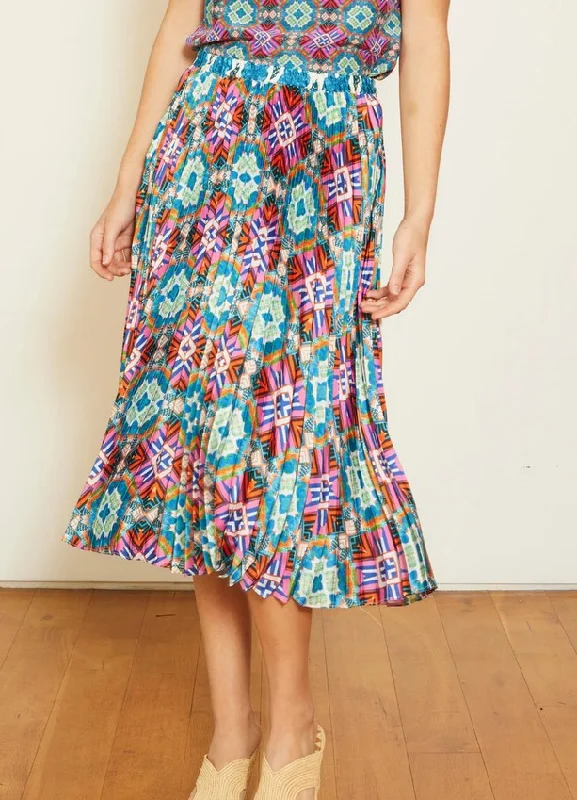 Caballero Mia Skirt - Kaleidoscope Batik corduroy skirt cozy