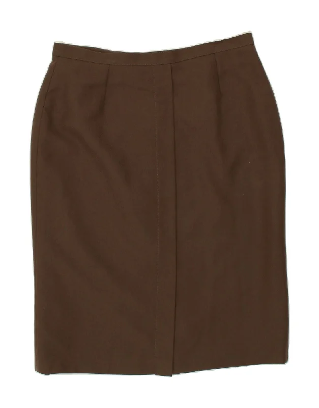 DORENE Womens Pencil Skirt UK 20 2XL W38  Brown Polyester cashmere skirt fine