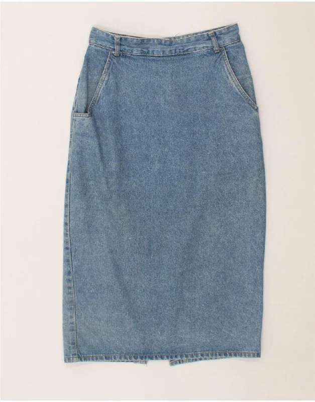 ESPRIT Womens Denim Skirt IT 36 XS W26  Blue Cotton chiffon skirt airy