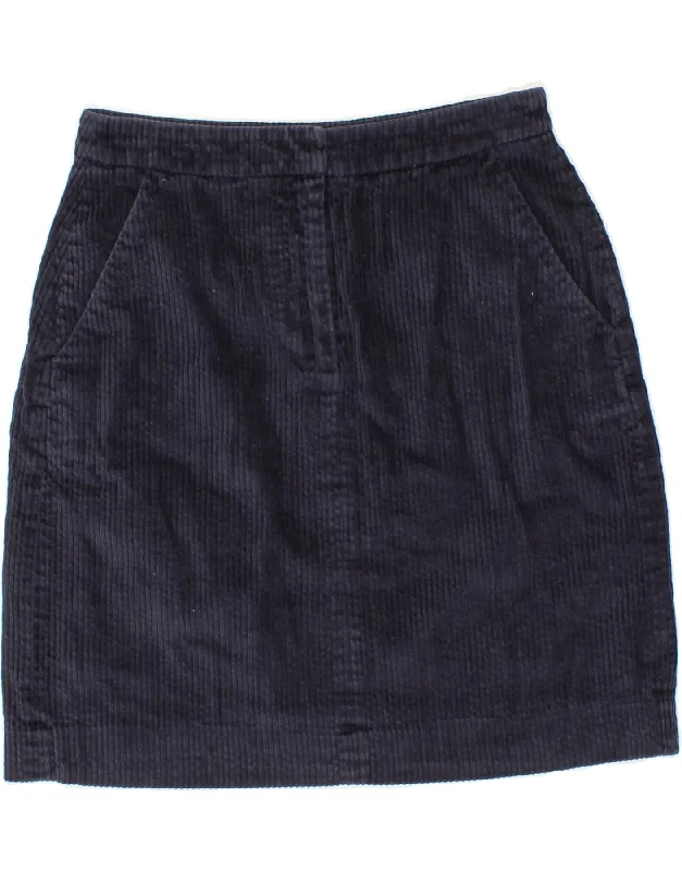 GANT Womens Corduroy Skirt UK 8 Small W26  Navy Blue Cotton linen skirt light