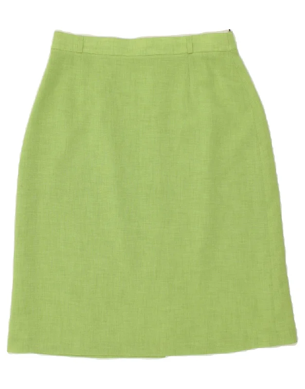 GERRY WEBER Womens A-Line Skirt UK 12 Medium W28 Green Polyester a-line skirt cut