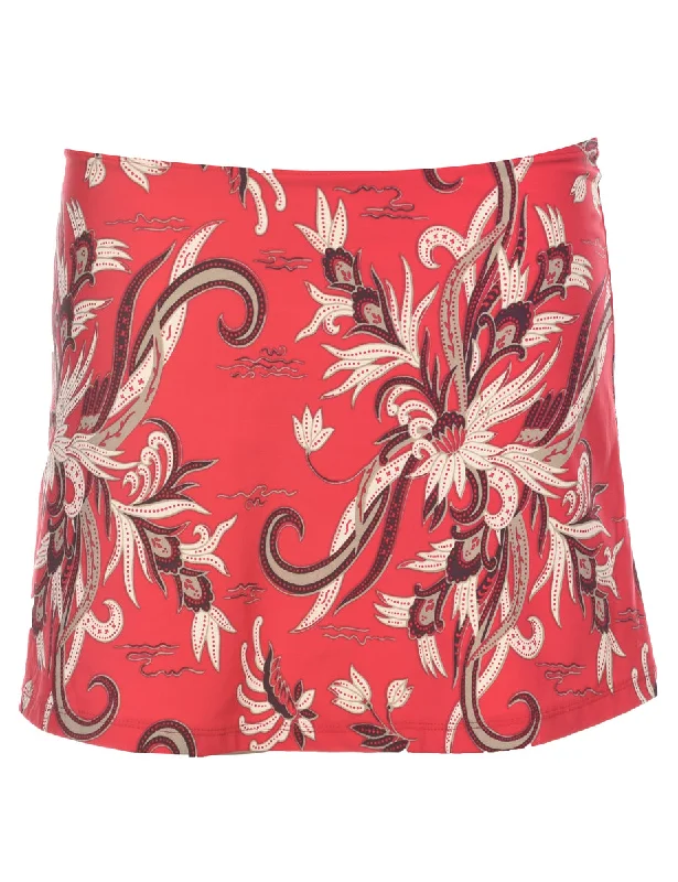 Jantzen Floral Mini Skirt - M lace skirt intricate