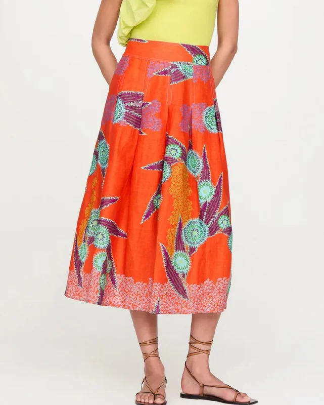 Marie Oliver Frankie Skirt - Plumeria summer skirt style