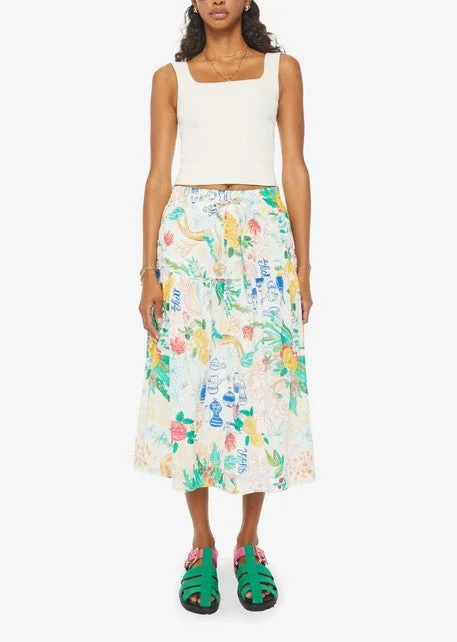 Mother The Cake Walk Skirt - Painted Ladies wool skirt breathable