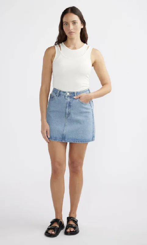 Reece Denim Mini Skirt relaxed fit skirt